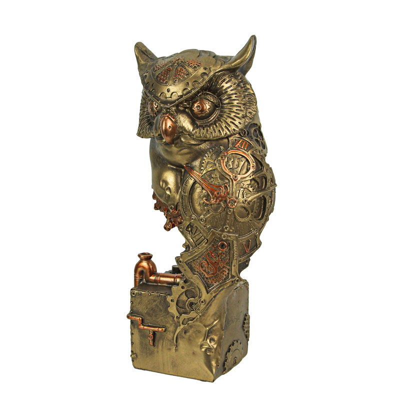 Figurine en résine Steampunk Owl