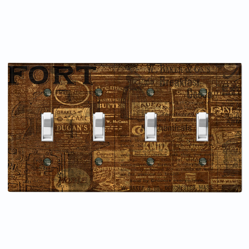 4-Gang Toggle Light Switch Wall Plate