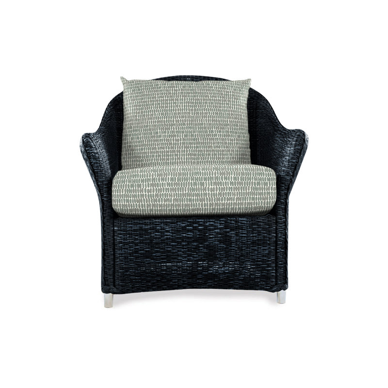 Weekend Retreat Outdoor Lounge Chair, Demo Stone, Ebony