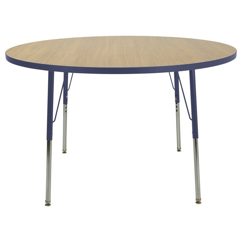 Table d'activité circulaire réglable 48 po Contour, Pasadena Oak/Navy