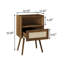 40cm W Manufactured Wood Bedside Table