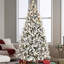 Arbre de Noël floqué avec support en métal-894180980