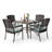 Hainer 4 - Person Wicker Patio Dining Set with Square Table , Cushions Included-699080556