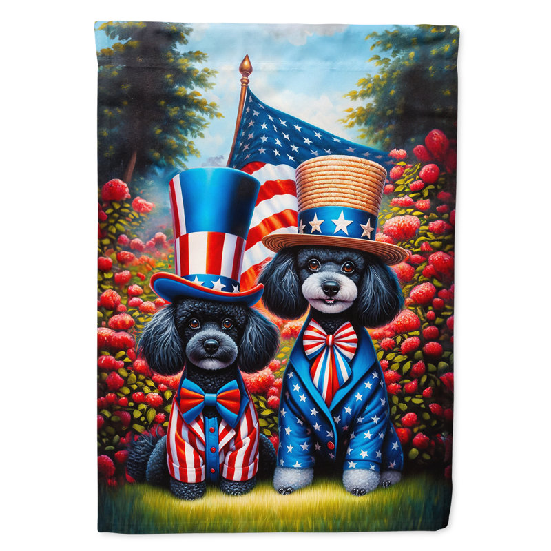 Drapeau All American Garden, Caniche bleu