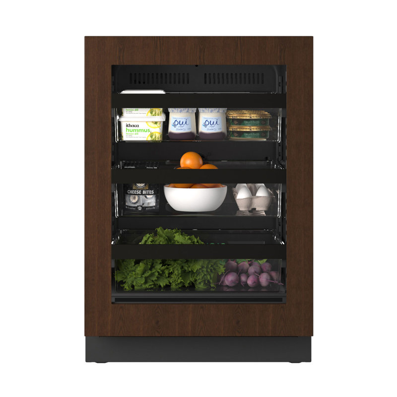 U-Line 24"W. Seamless 5.1 Cu.Ft. Compact Refrigerator - Panel Ready, Panel Ready Glass Frame