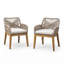 Chaises de cuisine et de salle à manger rembourrées Jana - Fauteuils de patio toutes saisons en bois massif-98477807