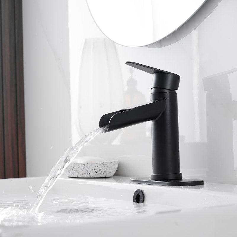 Single-Hole Single-handle Bathroom Faucet, Matte Black