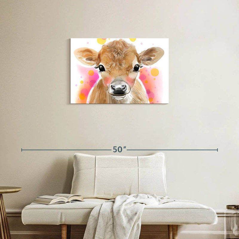 Brampt Baby Cow, 20" H x 30" W
