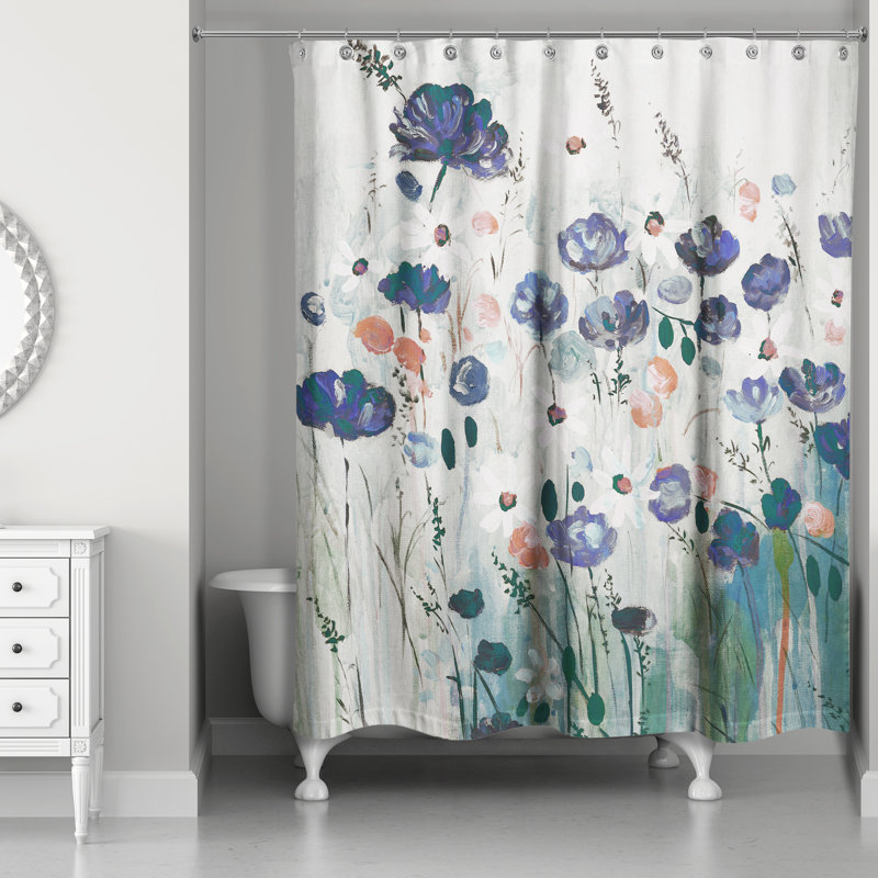 Rideau de douche simple Floral