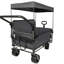 Chariot pliable robuste tout-terrain 3-en-1 avec banquette, auvent et rangement (capacité de 500 lb)-122630206