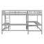 Lit mezzanine en bois avec échelle en L et 2 bureaux intégrés en L-1793038807