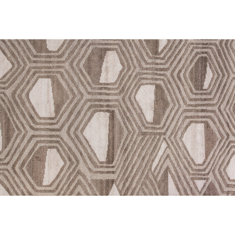 Tapis dune noué à la main de haute qualité, Rectangulaire 8 pi x 10 pi