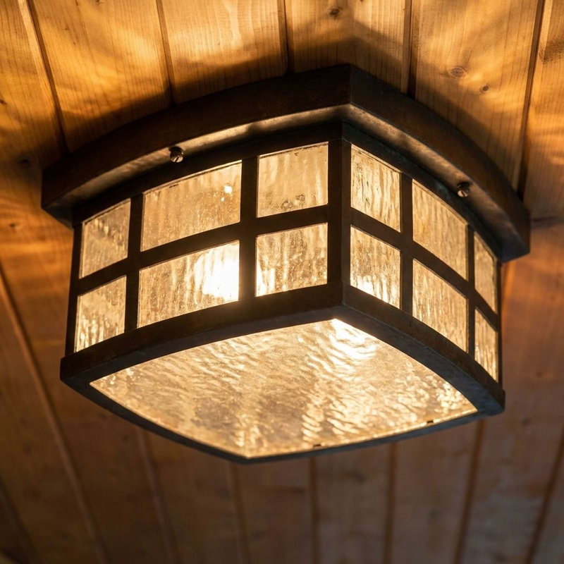 Plafonnier encastré d'extérieur 2 lumières Cayman, Bronze palladien