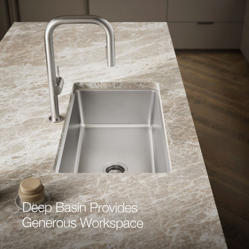 Prologue 33" L x 22" W x 9" D Top-Mount/Undermount Kitchen Sink