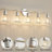 Modern Polished Nickel Dimmable Bathroom Vanity Light With Cone Clear Glass Shade-34142494