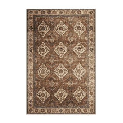 Machine Washable Persian Brown Area Rug