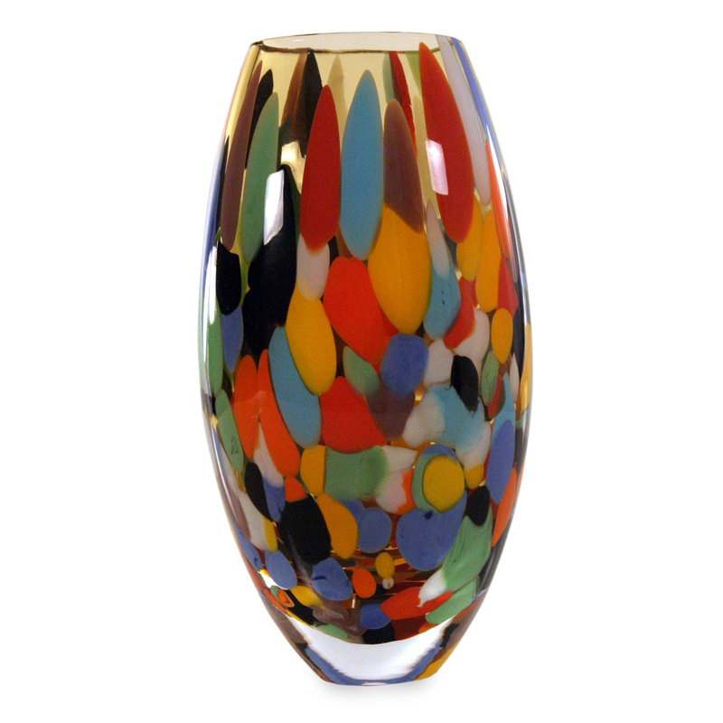 Vase en verre soufflé à la main Carnaval