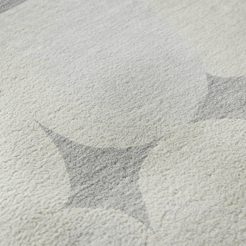 Premium Machine Washable Prisco Gray Rug, Runner 2'3" x 7'6"