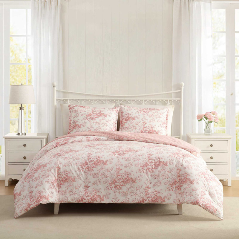 Ensemble d'édredon en coton Laura Ashley, Édredon grand + 1 taie décorative standard