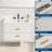 Floating Bathroom Vanity with basin, 30" Wall Mounted Cabinet 2 Soft Close Drawers Gold Handles White-1762414983-1762415001