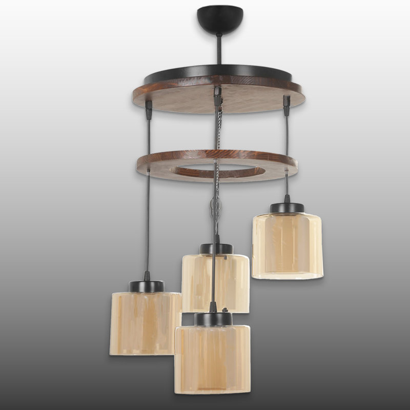 Luminaire suspendu en bois