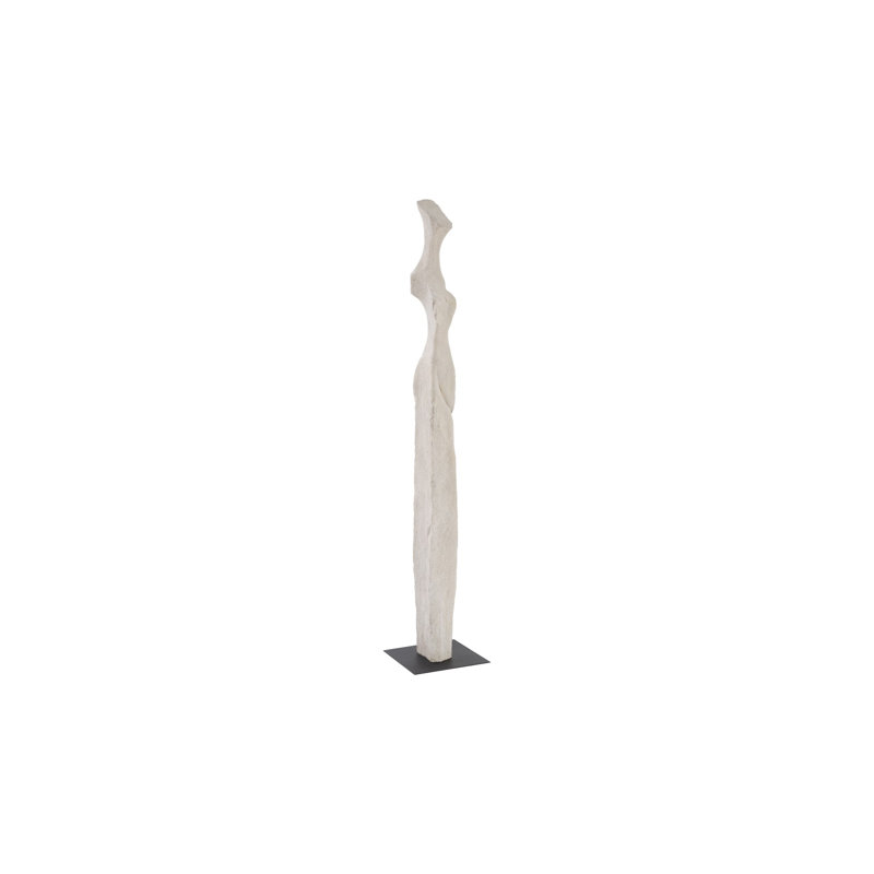 White cast iron statue of a woman, Blanc cassé