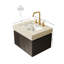 Meuble-lavabo flottant avec lavabo, rangement en contreplaqué de 24 po, salle de bain moderne