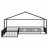 Double House Bed Frame with L-Shaped Corner Configuration and Guard Rails-328881978