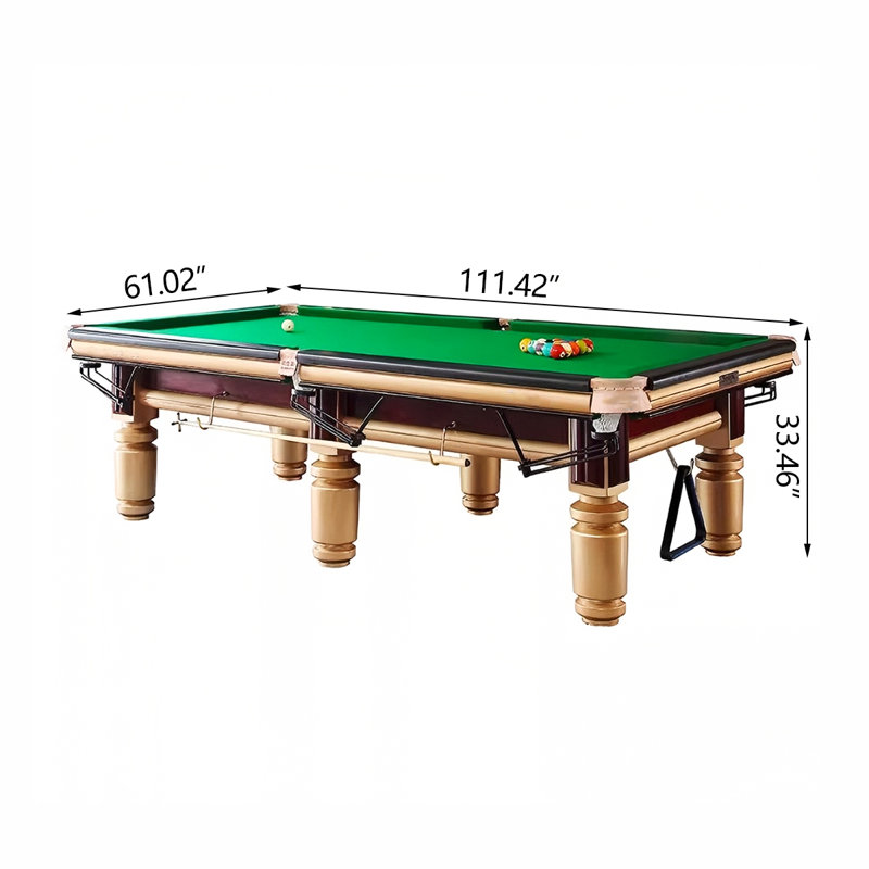 Design moderne haut de gamme en bois massif avec retour de balle automatique de 9 pi sur une table de billard