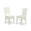 L'ensemble 5 pièces de table et chaises de cuisine comprend une table de salle à manger ronde avec piédestal et 4 chaises, lin blanc-1860462468-1860462469-1860462470
