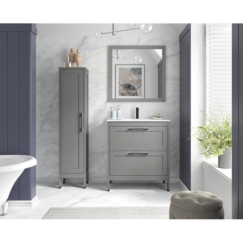 Lakeside 24'' Bathroom Vanity Base Only, Matte Mist