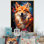 Popart Shiba Inu Spirit III sur impression sur toile