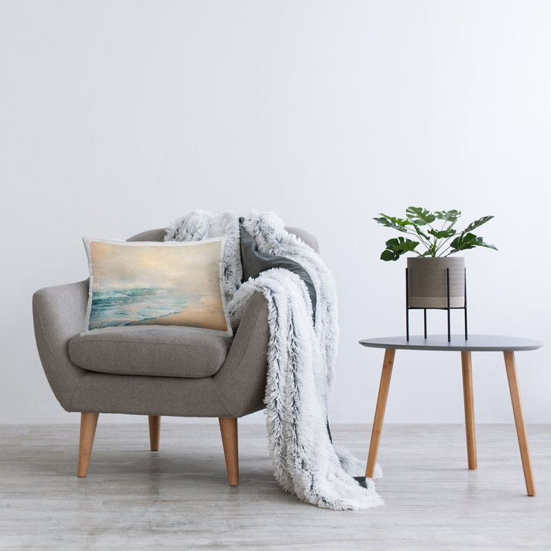 Coussin décoratif abstrait Abstract Wippling Waves, design par Lera
