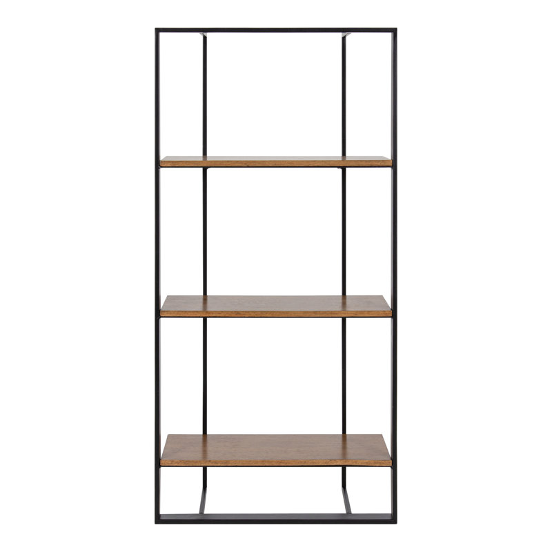 Scheffer 3 Piece Tiered Shelf, Rustic Brown/Black