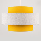 Nellie 19cm H Linen Drum Pendant Shade ( Clip On )