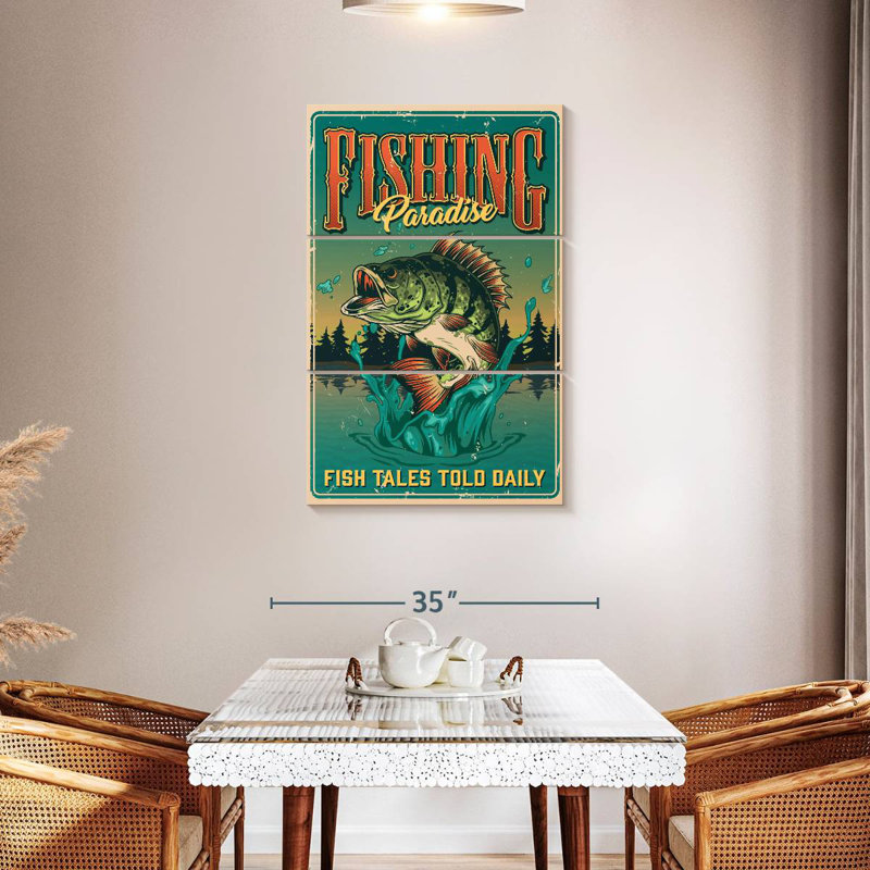 Senne, paradis de la pêche, affiche, H 57 po x l 36 po