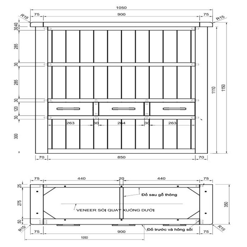 Ashly 35cm Sideboard