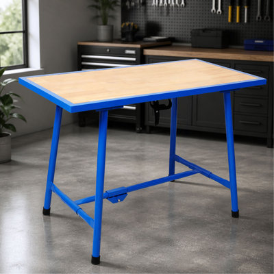 Établi pliable, établi d'atelier, table d'emballage, table de montage, capacité de charge de 300 kg, pour atelier, garage.