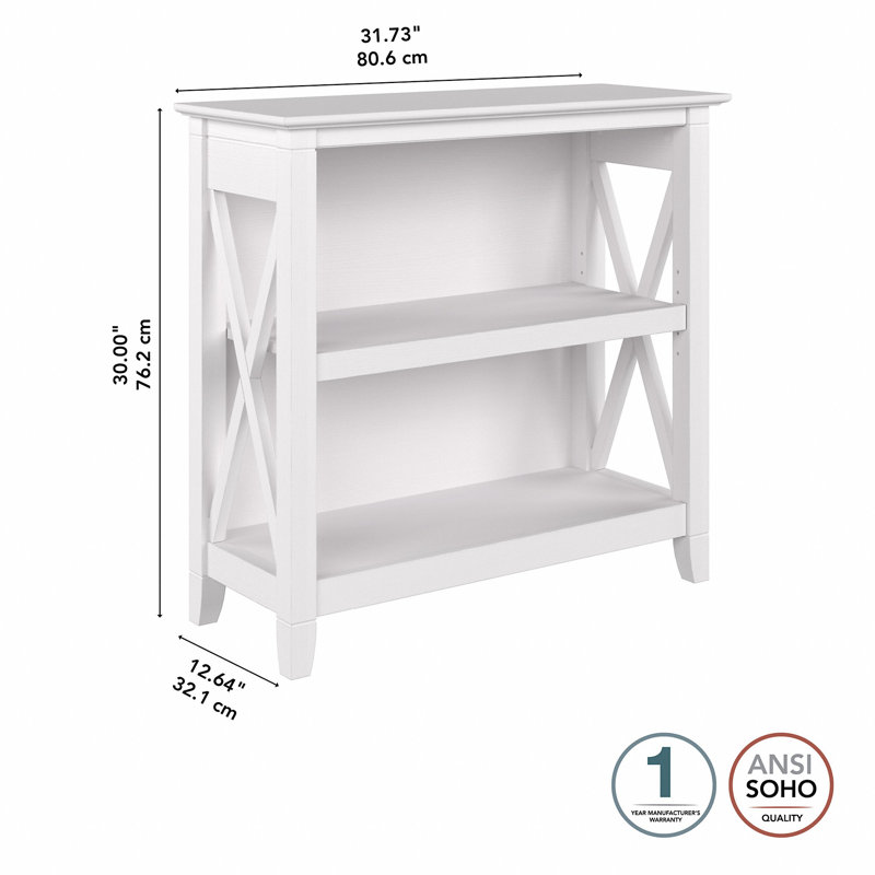 Bibliothèque standard Huckins H 30 "x l 31,73", Chêne blanc pur