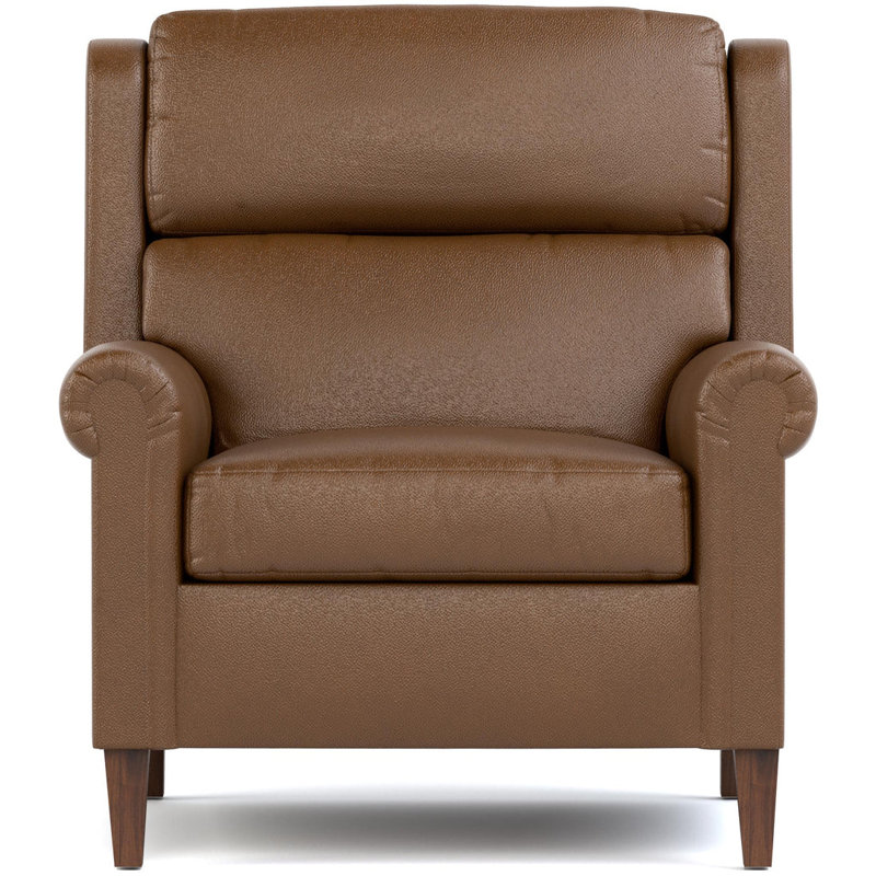 Petit fauteuil Woodlands, Cuir véritable Selvano Bark, Non
