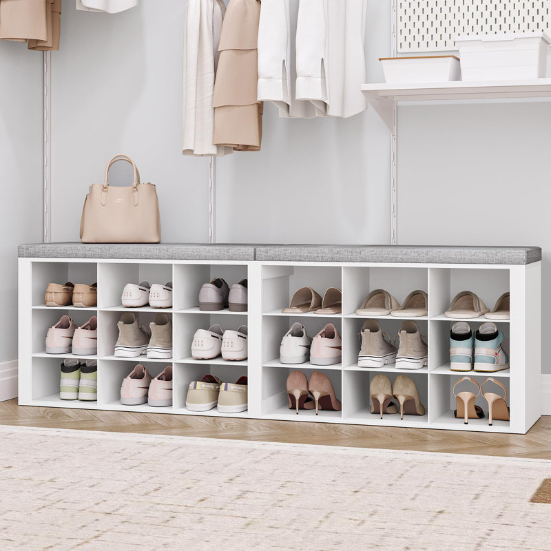18 Pair Shoe Storage Bench