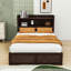 Lit plateforme en bois avec lit gigogne, tablettes et tiroirs Preli-93363207
