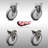 4 Piece Thermoplastic Rubber Swivel Caster Set