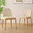 Beige Solid back side Chair(Set of 2)