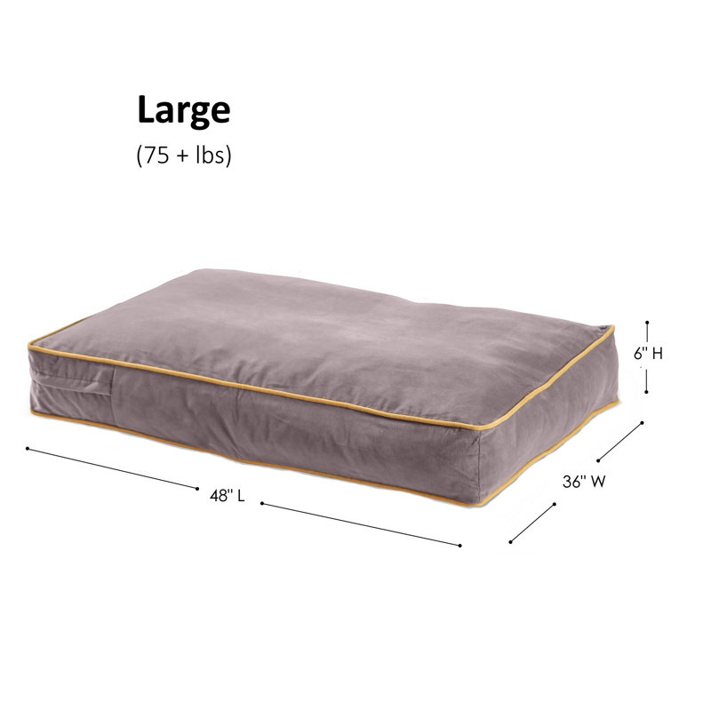 Lit pour chien Olivarez Classic, Grand (L 48 po x l 36 po x H 6 po), Fumée