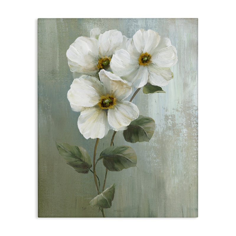 Art mural sur toile de fleurs de pommier par Nan, H 20 po x l 16 po