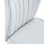 Grey Comfortable Dining Chairs With Fashionable Curved Design And Metal Legs Stylish Comfort Seat Cushion-116933556