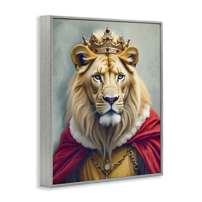 Portrait du roi lion royal, estampe numérique, conception de Kim Allen