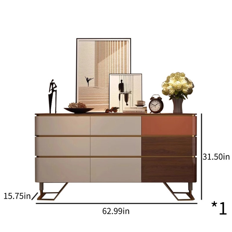 Buffet décoratif Designer, H 31,5 po x l 62,99 po x P 15,75 po