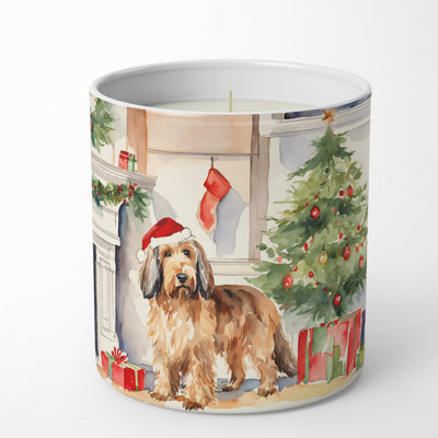 Bougie de Noël parfumée avec support en céramique